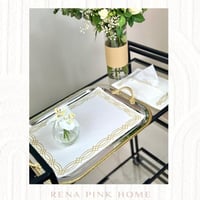 طقم مفرش صينية + بيت مناديل