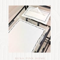 طقم مفرش صينية + بيت مناديل