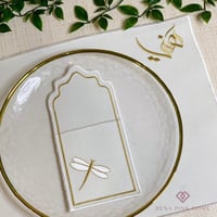 طقم سفرة لشخصين ( 2 مفرش + 2 جيب ملاعق)