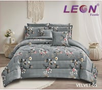 مفرش ليون فلفت مشجر مخمل شتوي