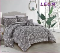 مفرش ليون نفرونص 4 قطع قطن مشجر / 759