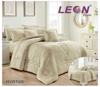 لوتس جلو / مفرش ليون مخمل فرو منقش شتوي