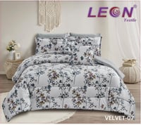 مفرش ليون فلفت مشجر مخمل شتوي