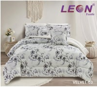 مفرش ليون فلفت مشجر مخمل شتوي