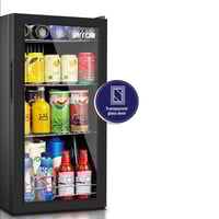 ارو ثلاجة ميني بباب شفاف - 90 ليتر - 3.18 قدم مكعب...