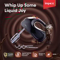 امبيكس خلاط يدوي كهربائي - 5 سرعات - أسود - HM 330...