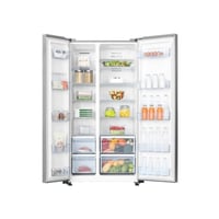 هايسنس ثلاجة دولابي 20.1 قدم مكعب - 569 ليتر - فضي...