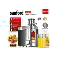 سانفورد عصارة 1.5 ليتر 500 واط فضي SF5546JC