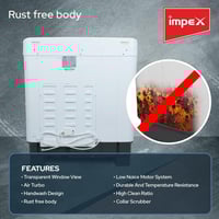 غسالة امبيكس 7 كيلو حوضين WM 4204