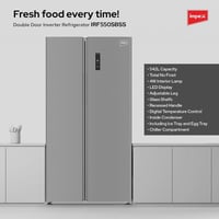 ثلاجة امبكس دولابي 542 لتر 19.1 قدم انفرتر استيل I...