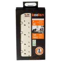 توصيلة كهرباء كولين 3 متر 4 مخارج UK بمفاتيح LED –...