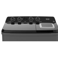 جنرال سوبريم غسالة تحميل علوي حوضين 10 كغ - رمادي...