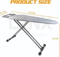 طاولة كي مع مسند مكواة قابل للسحب من لينكس، غطاء م...