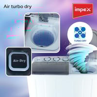 غسالة امبيكس 7 كيلو حوضين WM 4204