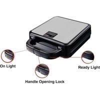 تكنو بيست صانعة ساندويتش 3 في 1 كبيرة الحجم - 4 شر...