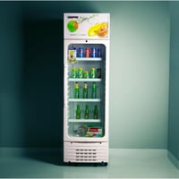 جيباس ثلاجة عرض باب زجاجي - 340 ليتر - أبيض - GSC3...