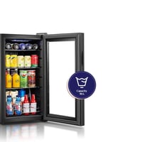 ارو ثلاجة ميني بباب شفاف - 90 ليتر - 3.18 قدم مكعب...