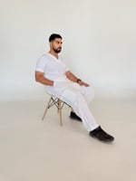 سكراب رجالي أبيض -white men's scrub