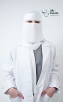 نقاب أبيض طويل /وسط/ قصير - white niqab