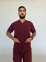 سكراب رجالي عنابي - Burgundy men's scrub