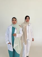 طرحه مكس لون بيجي مع لون سكري