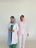 طرحه مكس لون وردي مع لون اف وايت