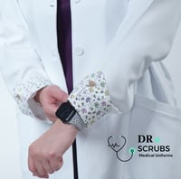 لاب كوت نسائي نقشه بالكم - Women's Lab coat with s...