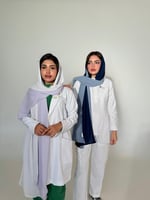 طرحه مكس لون كحلي مع لون رمادي ثلجي