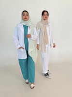 طرحه مكس لون بيجي مع لون سكري