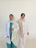 طرحه مكس لون بيجي مع لون سكري