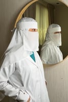 نقاب أبيض طويل /وسط/ قصير - white niqab