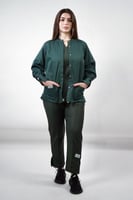 جاكيت نسائي زيتي - Women's olive jacket
