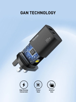 راس شاحن جداري تقنية القان السريع 20 واط منفذين يو...