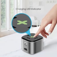 رابسول منصة شحن مكعبة متعددة المنافذ 80 واط – رماد...