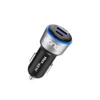 شاحن سيارة مزدوج بقدرة 53 واط بمنفذين C-Type وA-US...