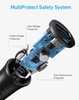 انكر - شاحن سيارة بقوة 30 واط بمنفذ تايب سي و منفذ...