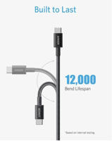 كيبل انكر-322- USB الى تايب سي 0.9 متر - اسود