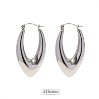 اقراط فضية مصنوعة من الستانلس ستيل المطلي بالفضة ض...