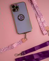 سلسلة جوال مصنوعة يدوياً من البوليستر بطولين