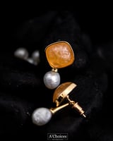 أقراط مصنوعة يدوياً من الفضة و النحاس المطلي بالذه...