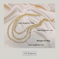 سلسلة بلون الذهب الكوبية بثلاث طبقات