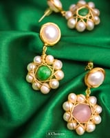 اقراط مصنوعة يدويا من النحاس المطلي بالذهب عيار 18...