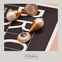 أقراط مصنوعة يدوياً من الفضة والنحاس المطلي بالذهب...