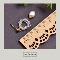 أقراط مصنوعة يدوياً من الفضة والنحاس المطلي بالذهب...