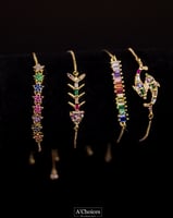 اساور مصنوعة من النحاس المطلي بالذهب بالزيركون الم...