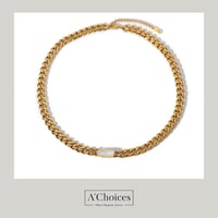 سلسال مطلي بالذهب مصنوع من الفولاذ والصدف الطبيعي...