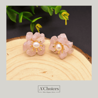 أقراط مصنوعة يدوياً من الفضة والنحاس المطلي بالذهب...