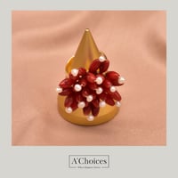 خاتم مصنوع يدويا من الفضة عيار 925 مطلي بالذهب عيا...