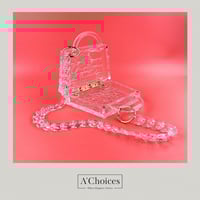 حقيبة يد صغيرة ذات مقبض علوي من الإكريليك المكسر ا...