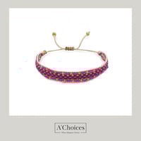 اساور قماشية مصنوعة يدويا بالخرز الملون بعدة أشكال...